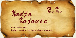 Nadja Kojović vizit kartica